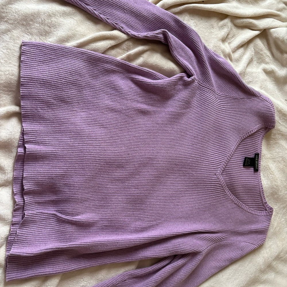 Lane Bryant Lavender V-Neck Sweater